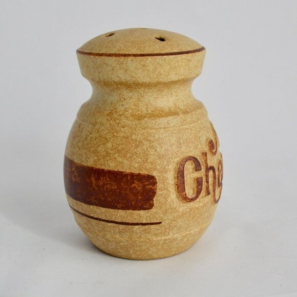 Potter Craft Cheese Shaker Dispenser Vintage Speckled Ceramic - Picture 2 of 6